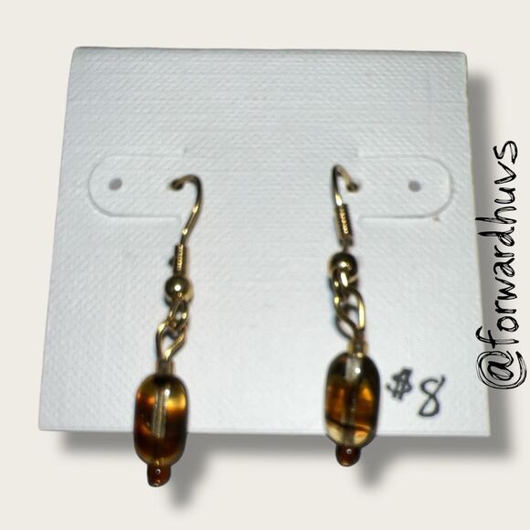 Bundle Sale 3 for $15 | Hand Crafted Brown-Tone Dangle Earrings - Picture 1 of 6